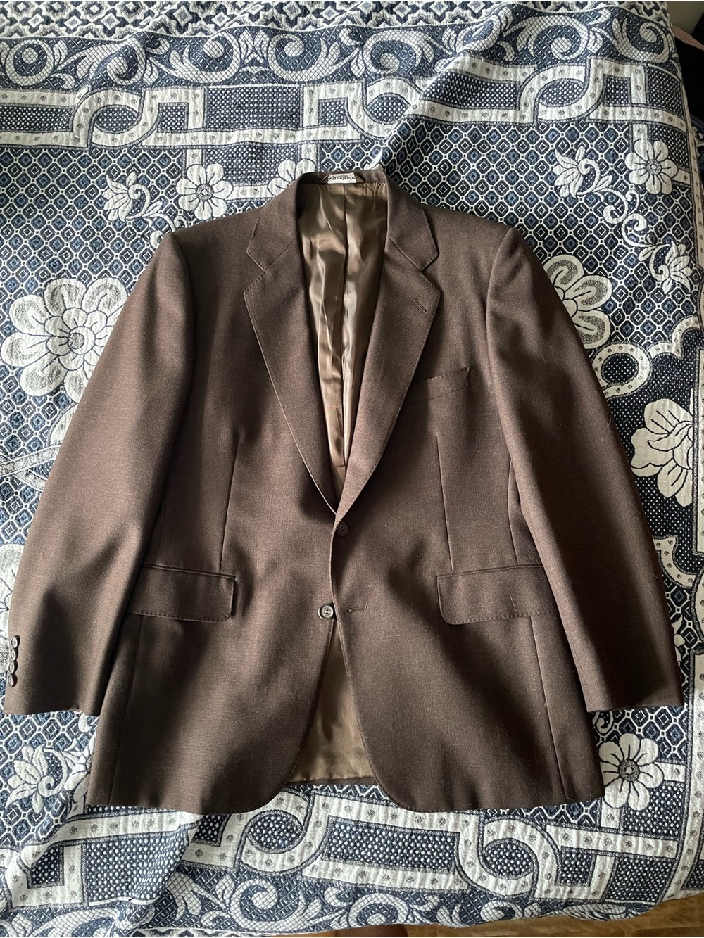 Vintage Samuelsohn 100% wool dark brown blazer 40S